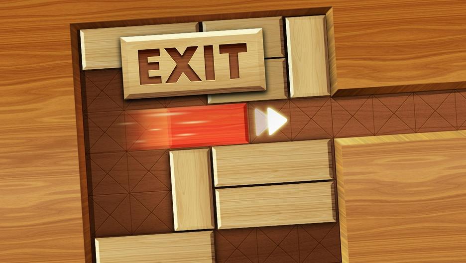 EXIT: unblock red wood block